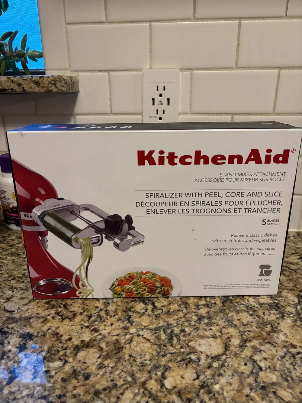 KitchenAid Spiralizer Attachment in White and Red Packaging